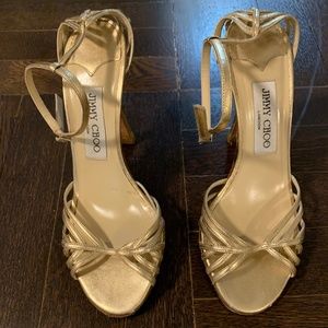 JImmy Choo Gold Sandals